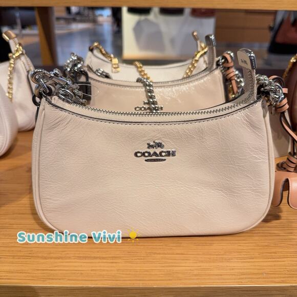 COACH® Outlet | Teri Mini Crossbody Bag With Charms NWT Coach Teri Mini Crossbody Bag With Charms Silver/Ivory CDW67